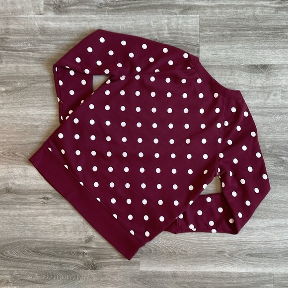 Old Navy polkadot print fleece lined sweater - Picture 2 of 4